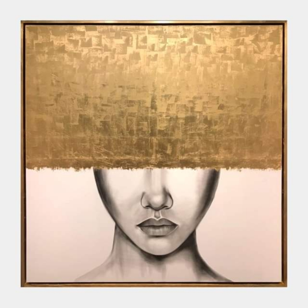 Hand painted gold leaf picture